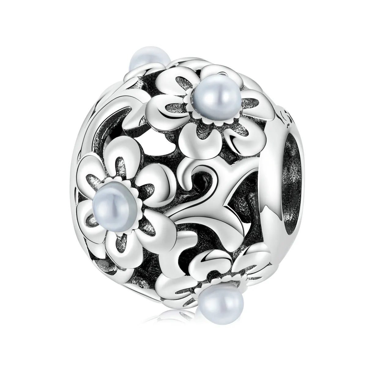 pandora style classical flowers charm scc2182