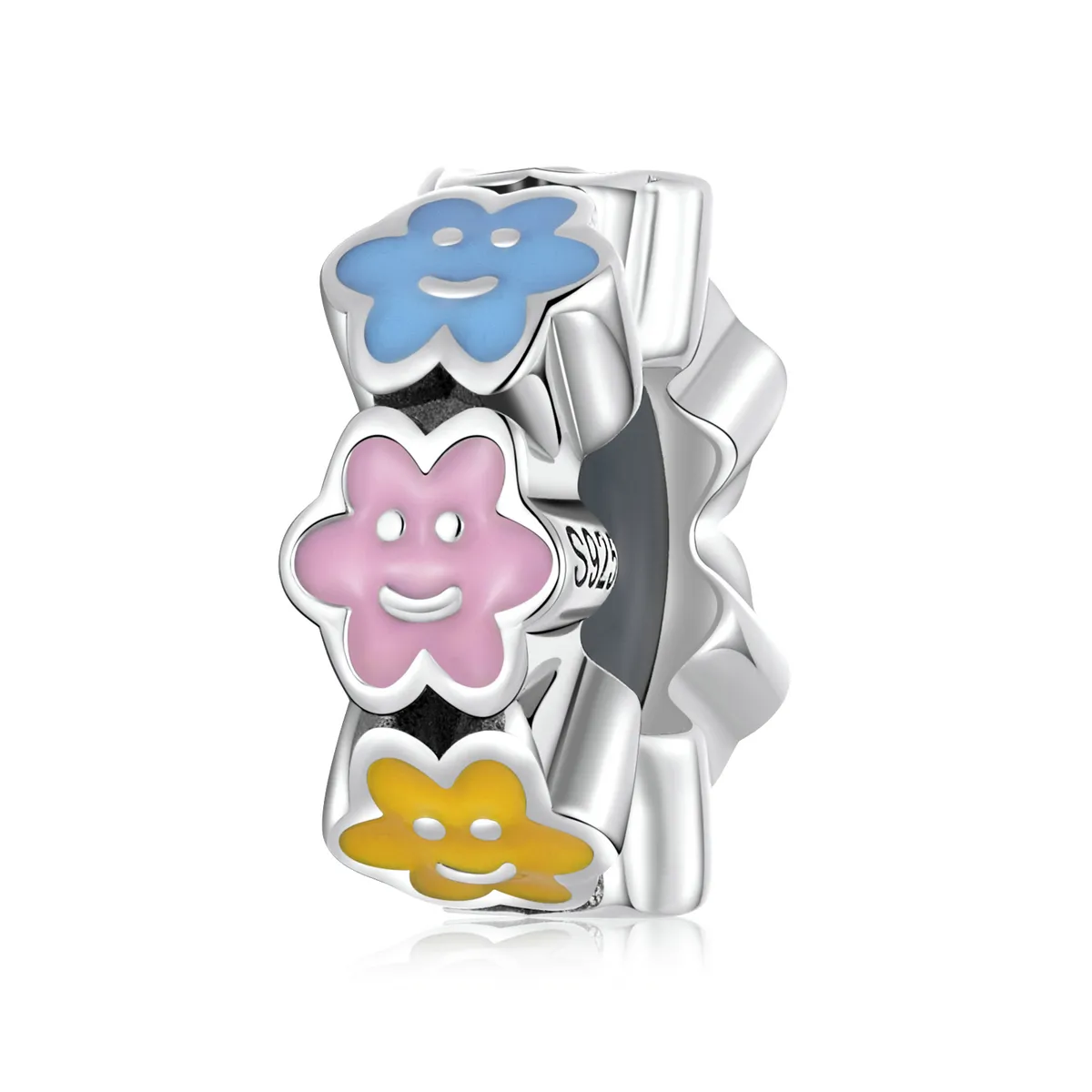 Pandora Style Colorful Cloud Smiley Face Charm - SCC2188