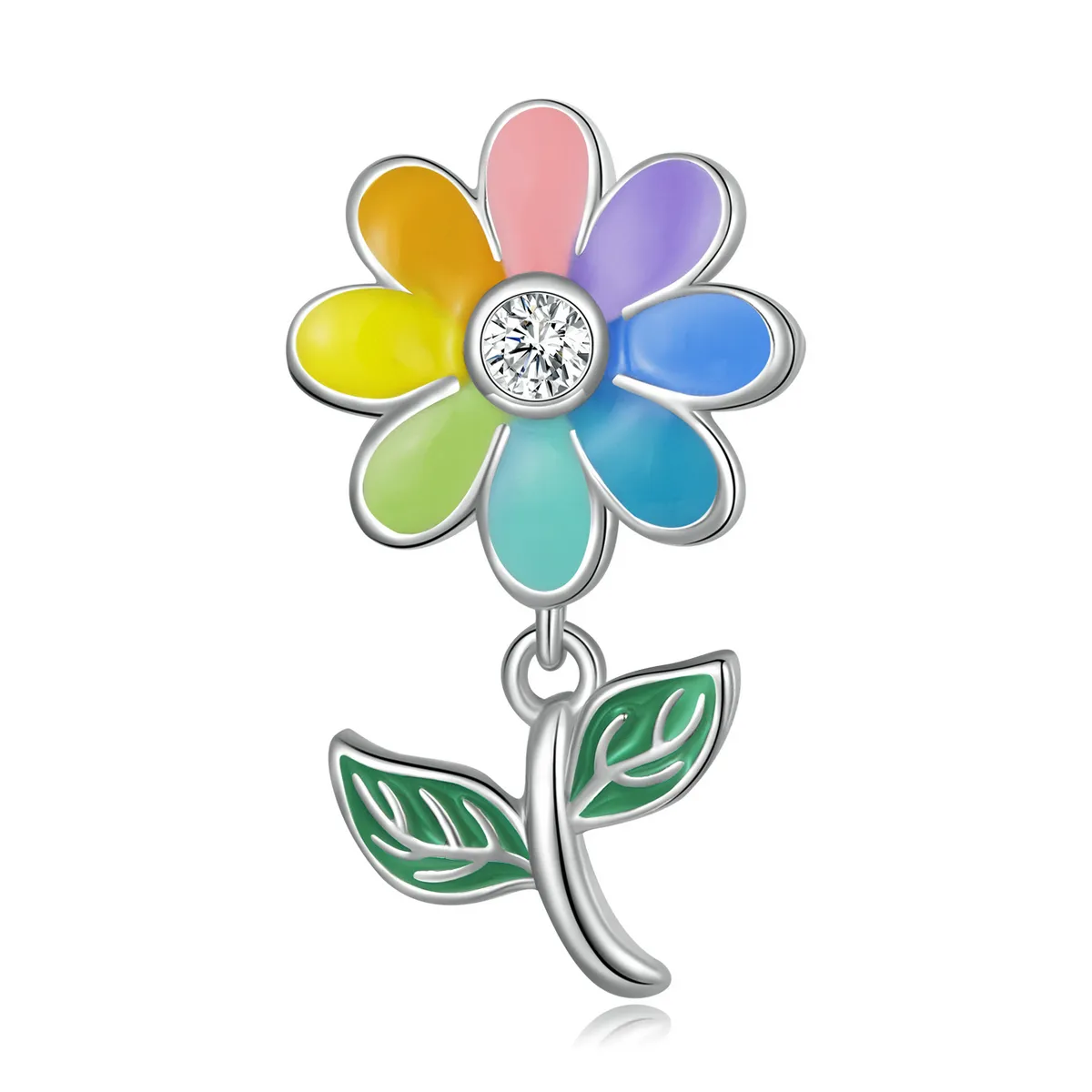 Pandora Style Colorful Sunflower Charm - SCC2088