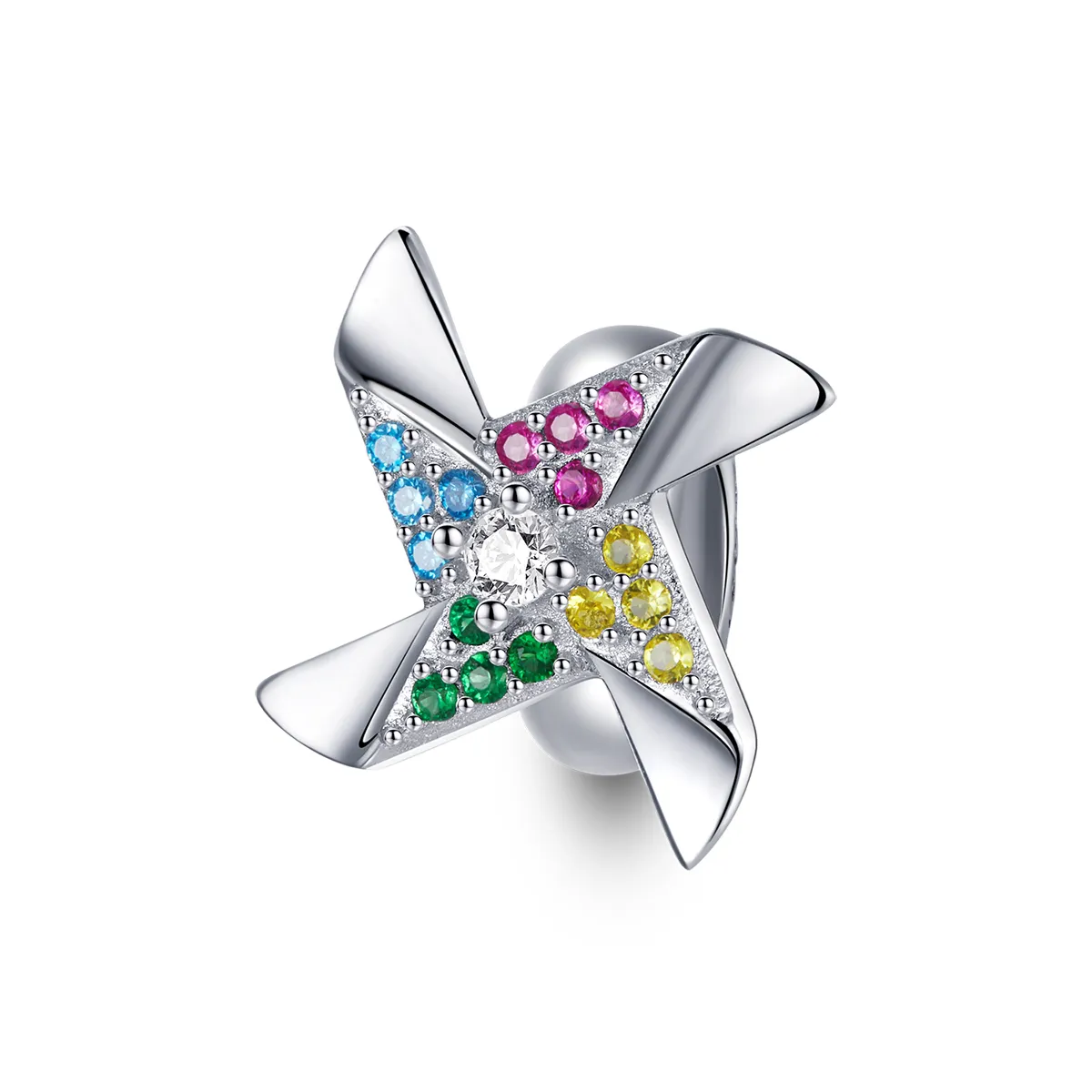 pandora style colorful windmill charm scc1766