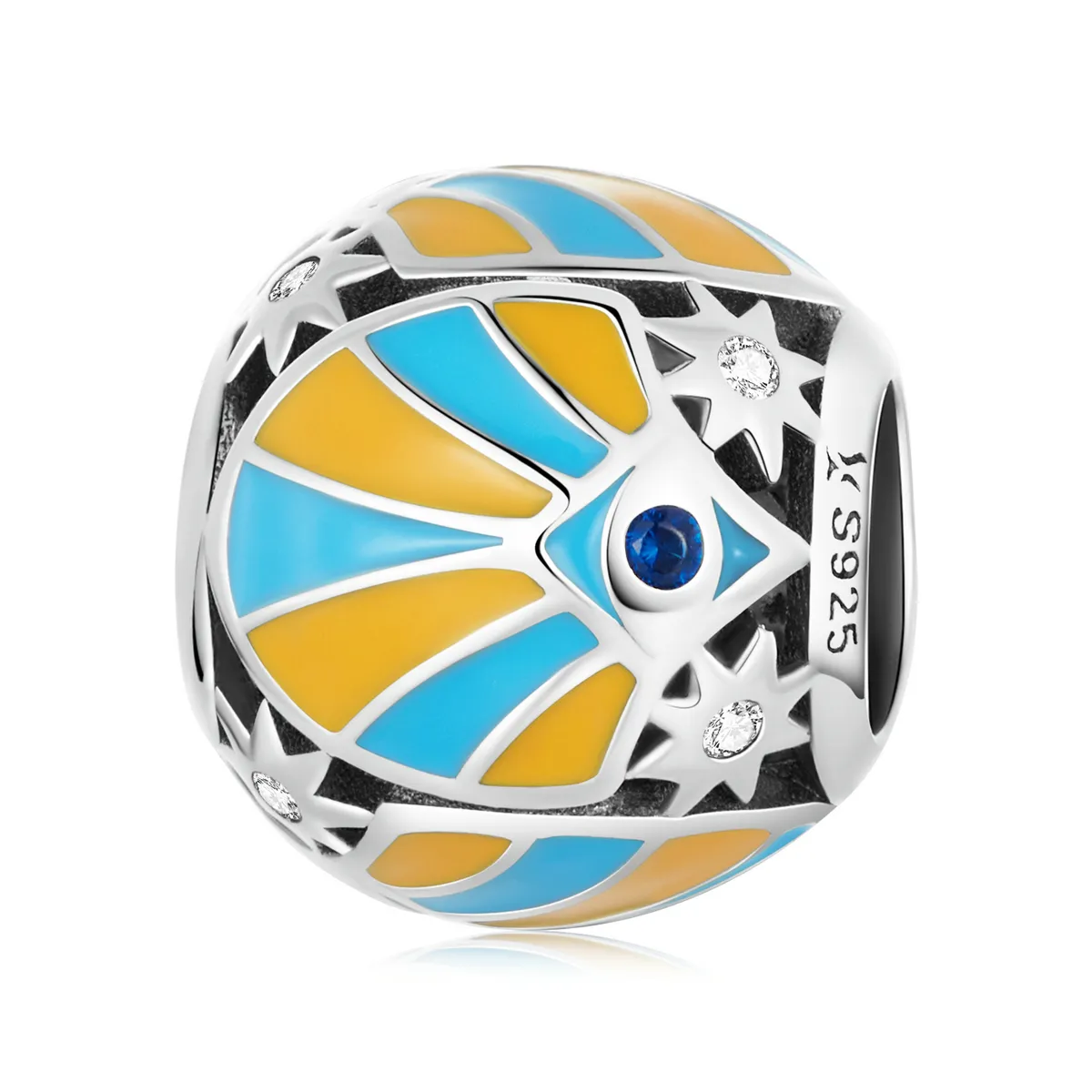 Pandora Style Contrasting Color of Mans Star Eyes Charm - SCC2201