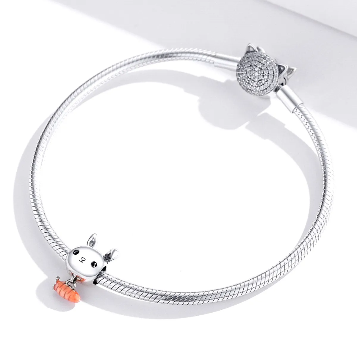 Pandora Style Cute Rabbit Carrot Charm - BSC272