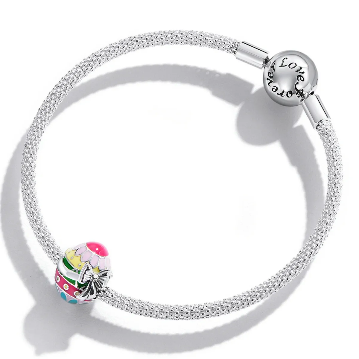 Pandora Style Easter Egg with Bow Charm - SCC2119