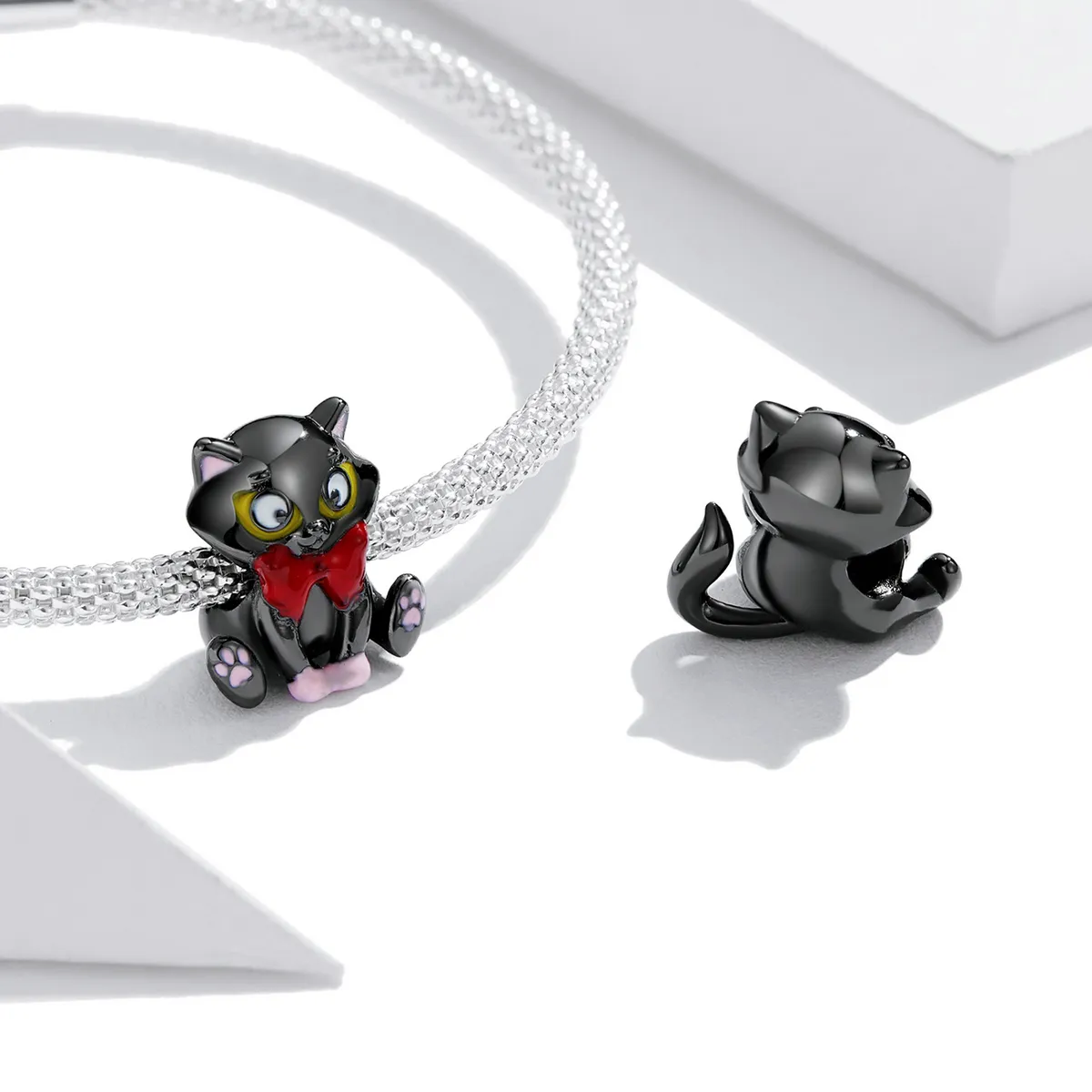 Pandora Style Elegant Black Cat Charm - SCC2031