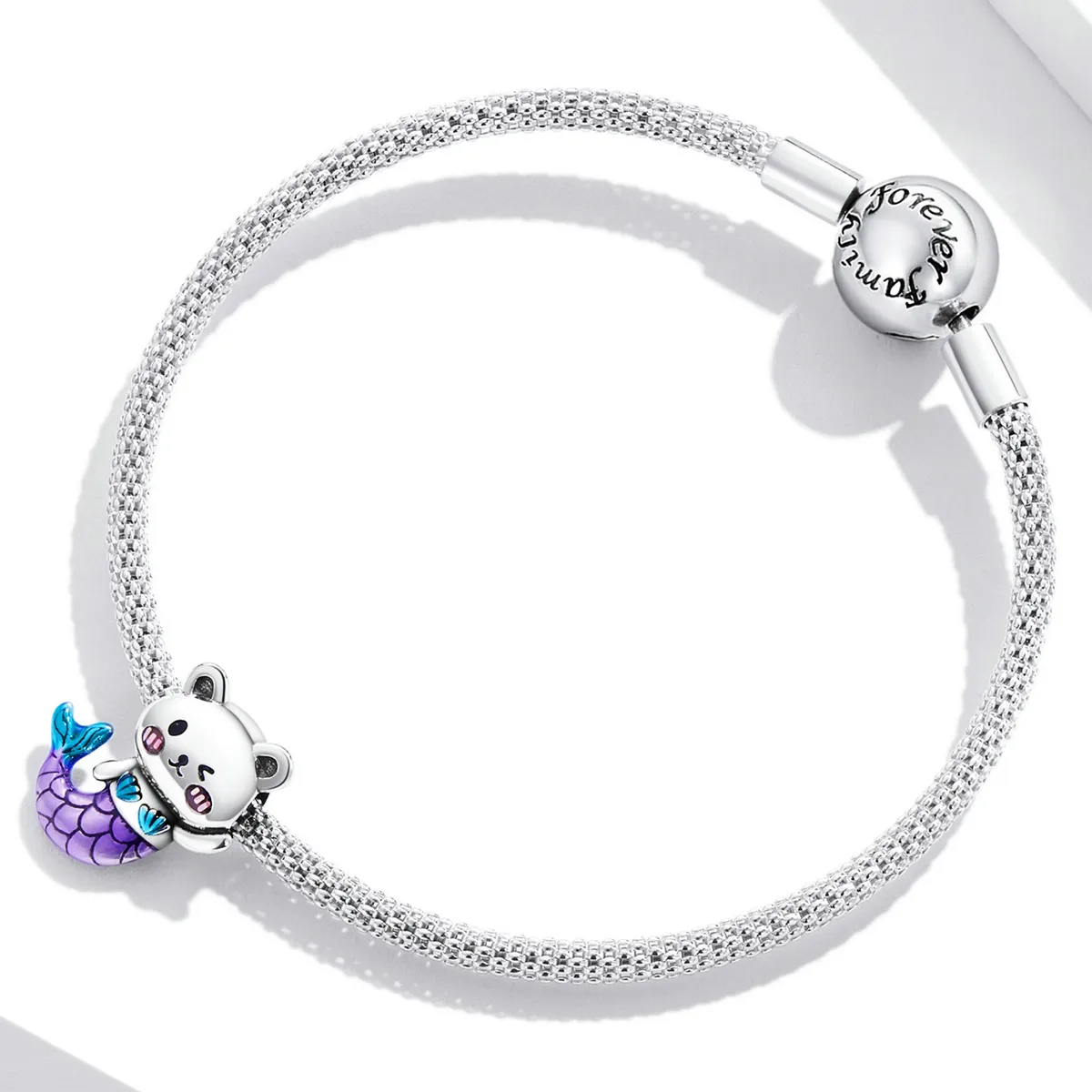 Pandora Style Fishtail Bear Charm - SCC2132