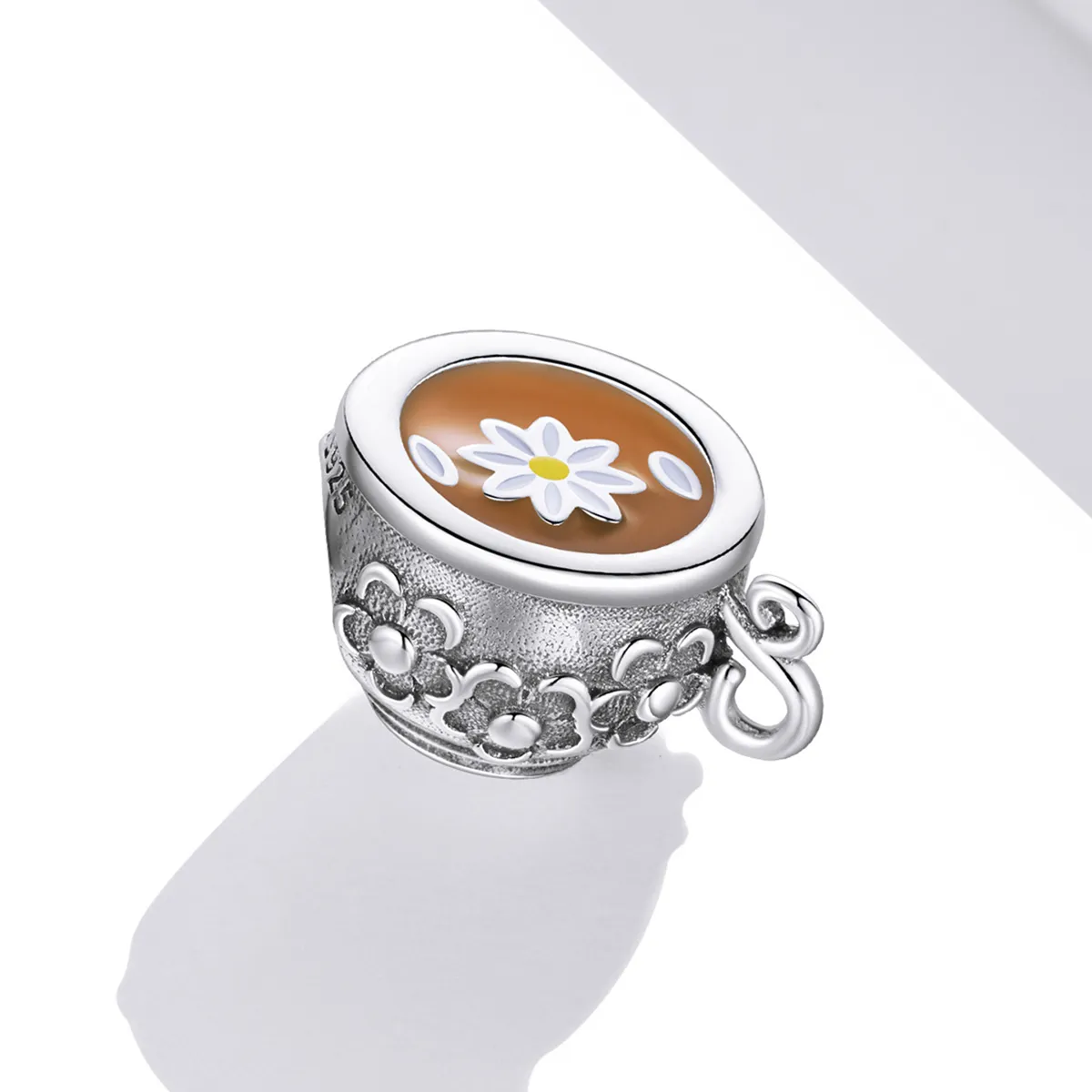 Pandora Style Flower Teacup Charm - SCC1915