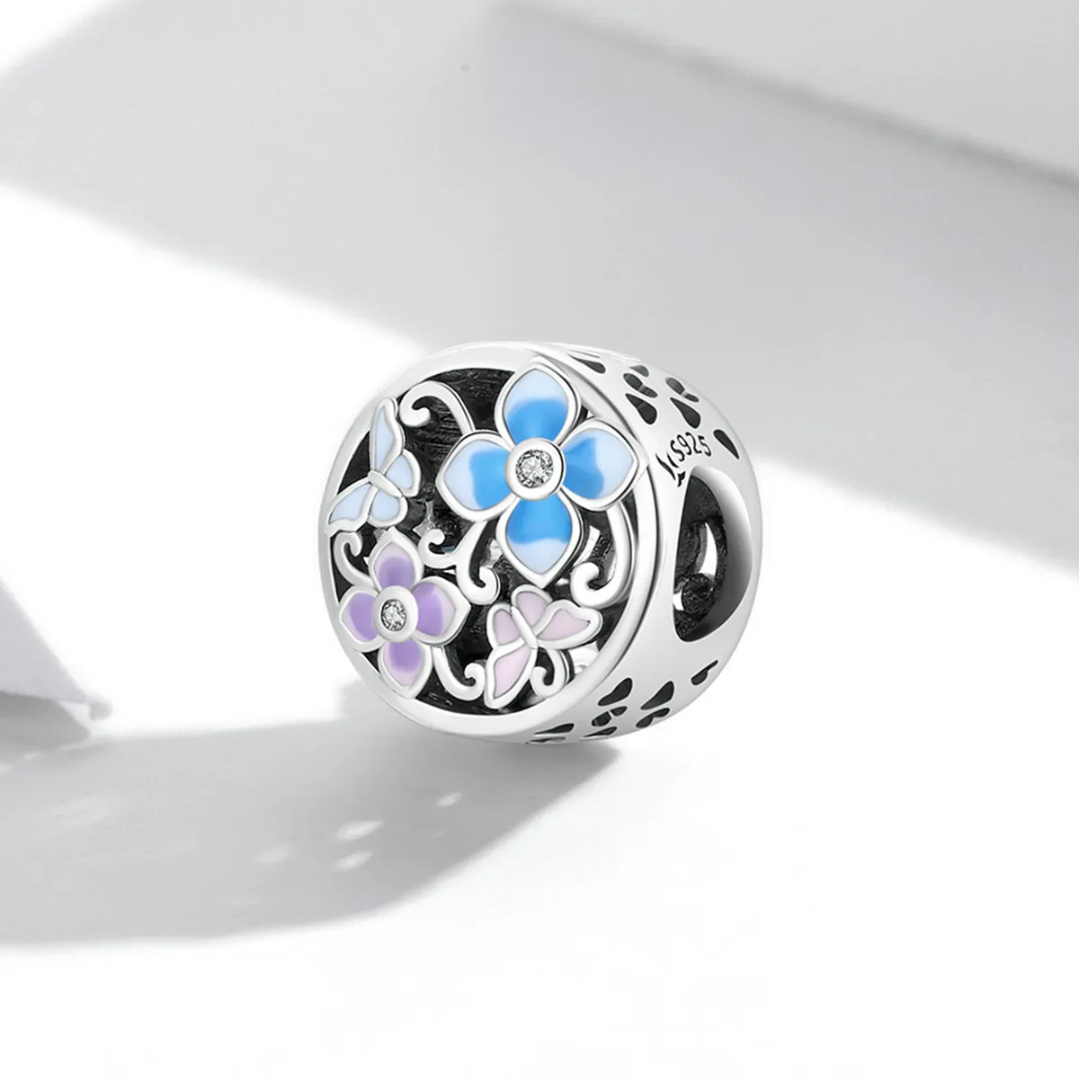 Pandora Style Flowers and Butterflies Charm - SCC2061