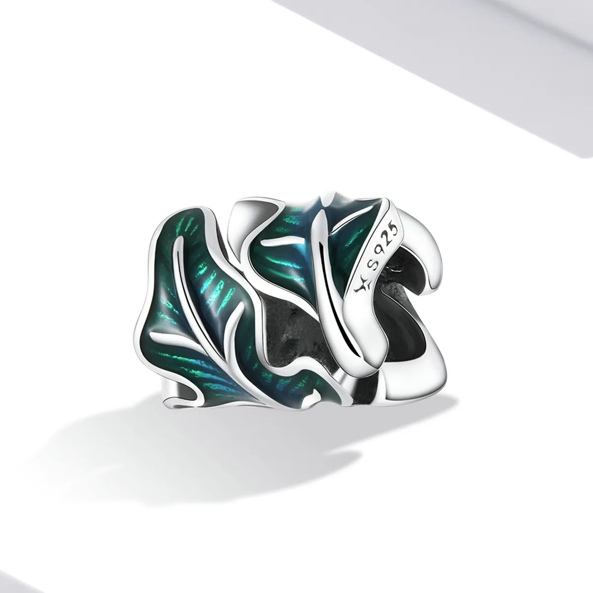 Pandora Style Green Leaves Charm - SCC2175