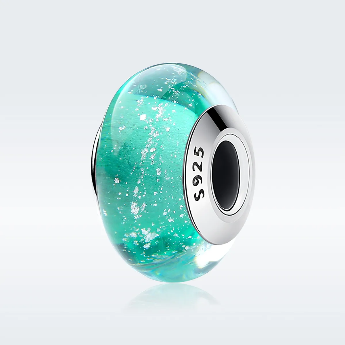 Pandora Style Green Murano Glass Charm - SCZ021