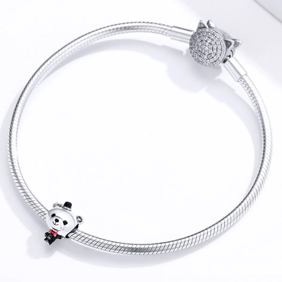 Pandora Style Groom Bear Charm - SCC1473