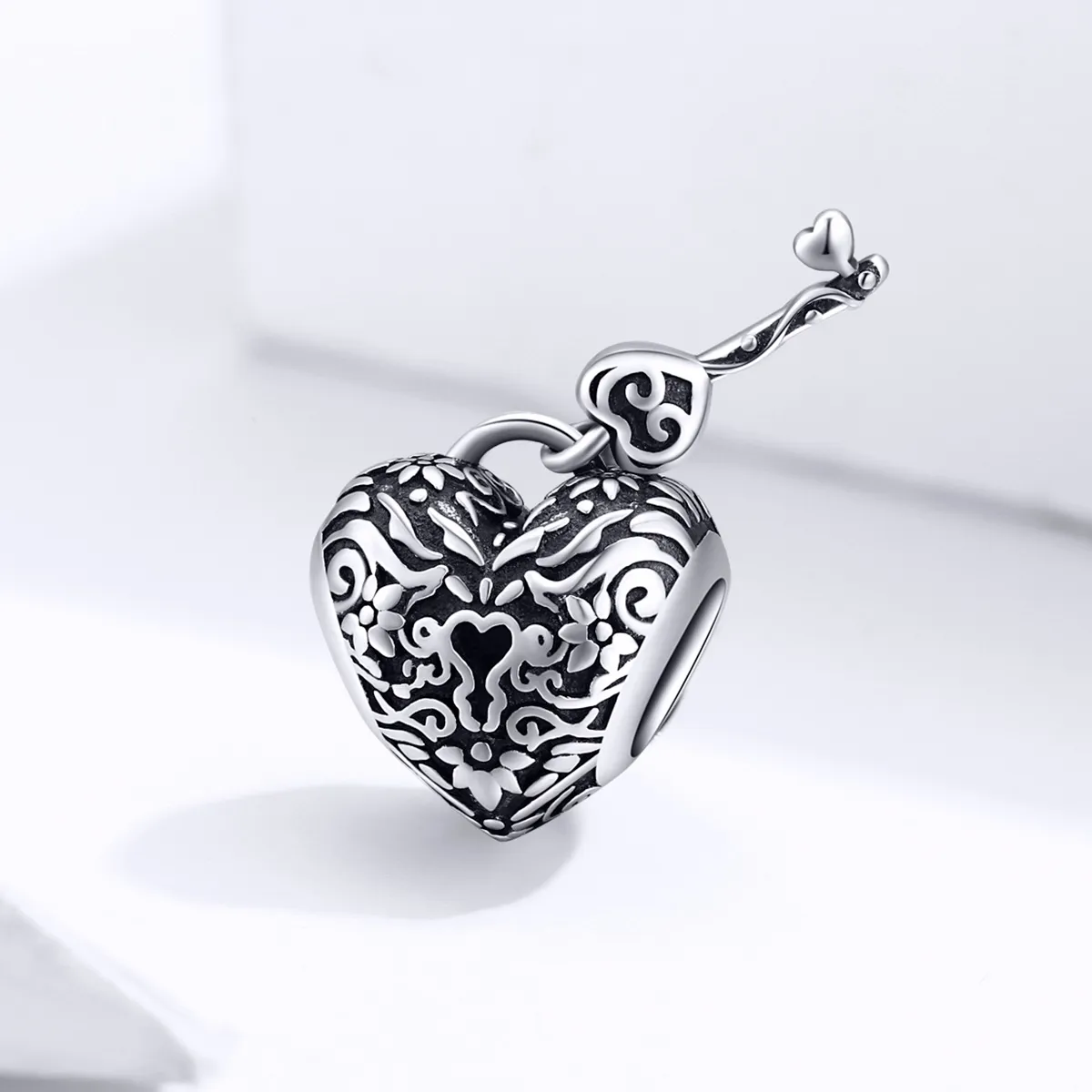 Pandora Style Heart Lock Charm - SCC1447