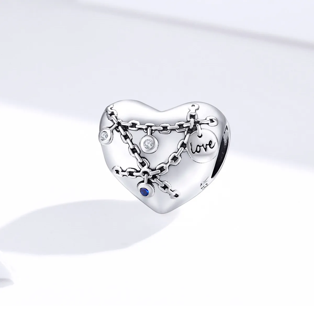 Pandora Style Heart Lock Charm - SCC1538