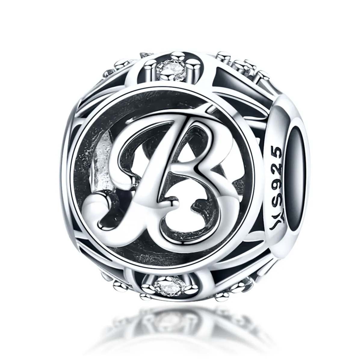 Pandora Style Letter-B Charm - SCC738-B