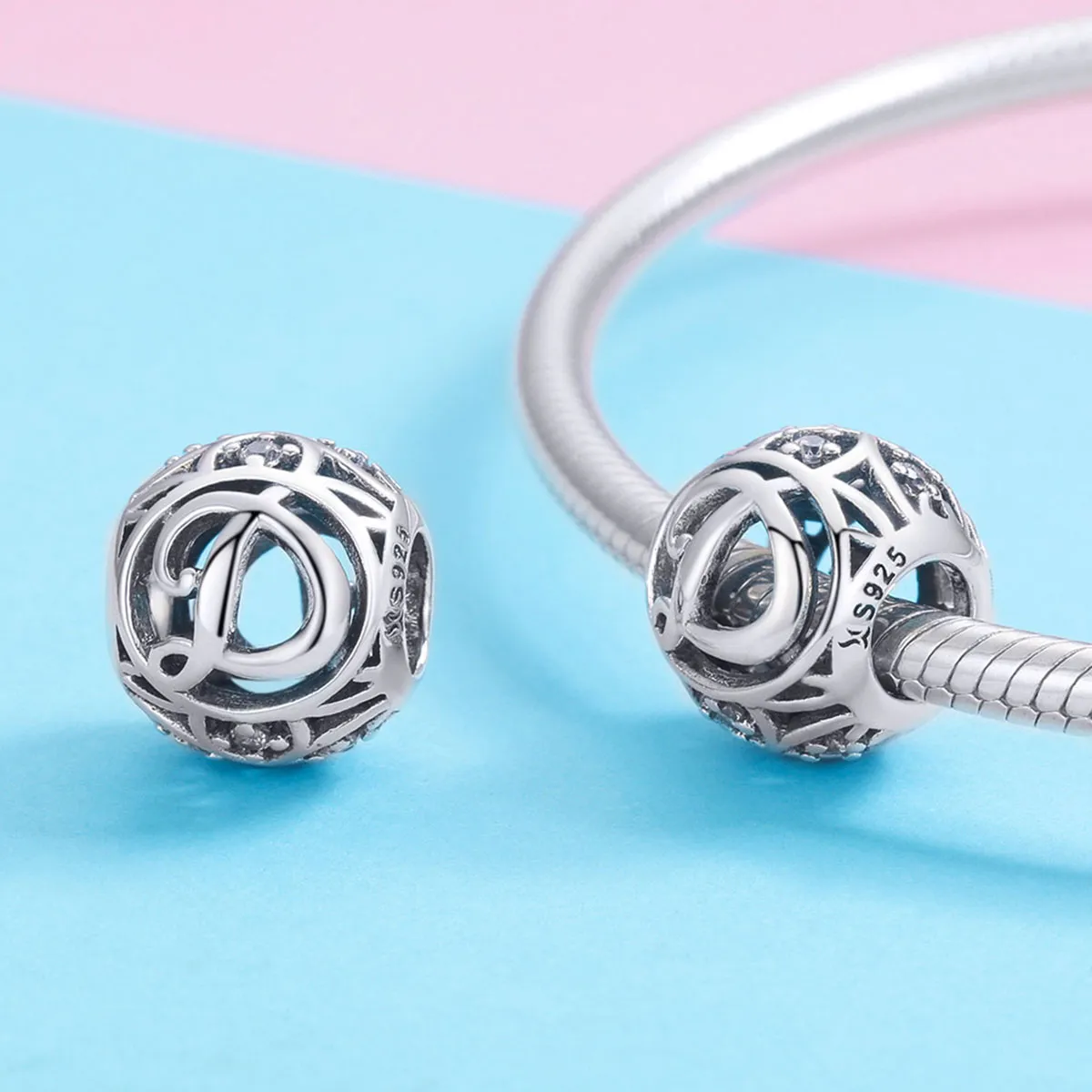 Pandora Style Letter-D Charm - SCC738-D