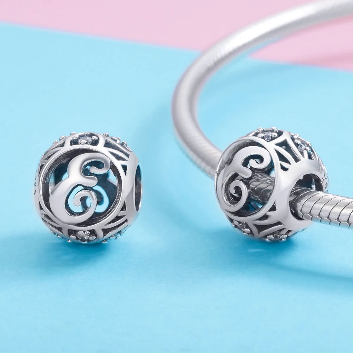 Pandora Style Letter-E Charm - SCC738-E