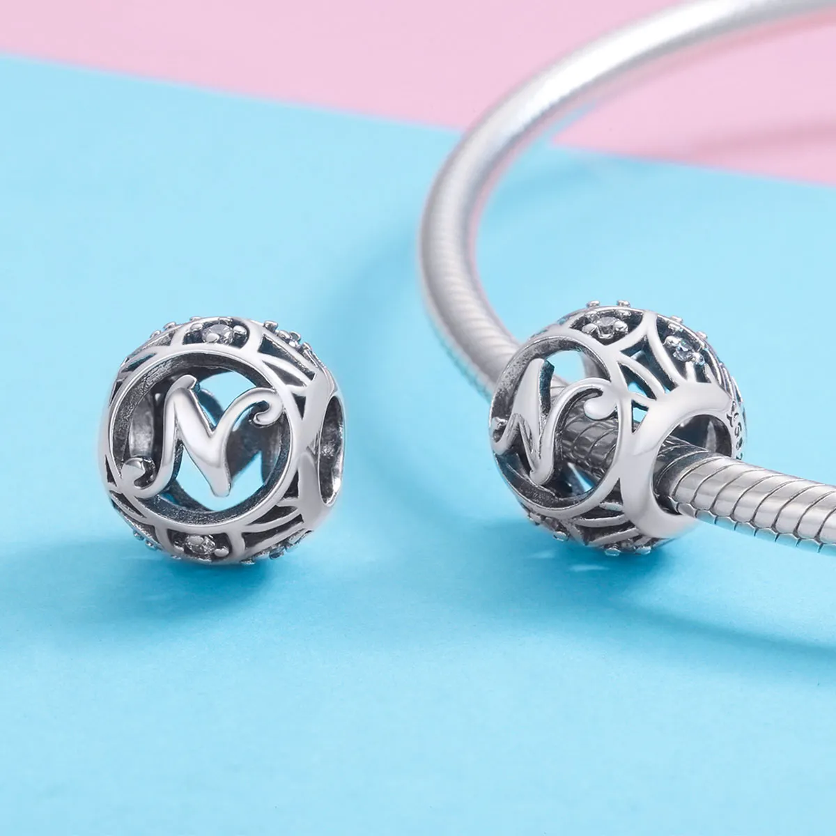 Pandora Style Letter-N Charm - SCC738-N