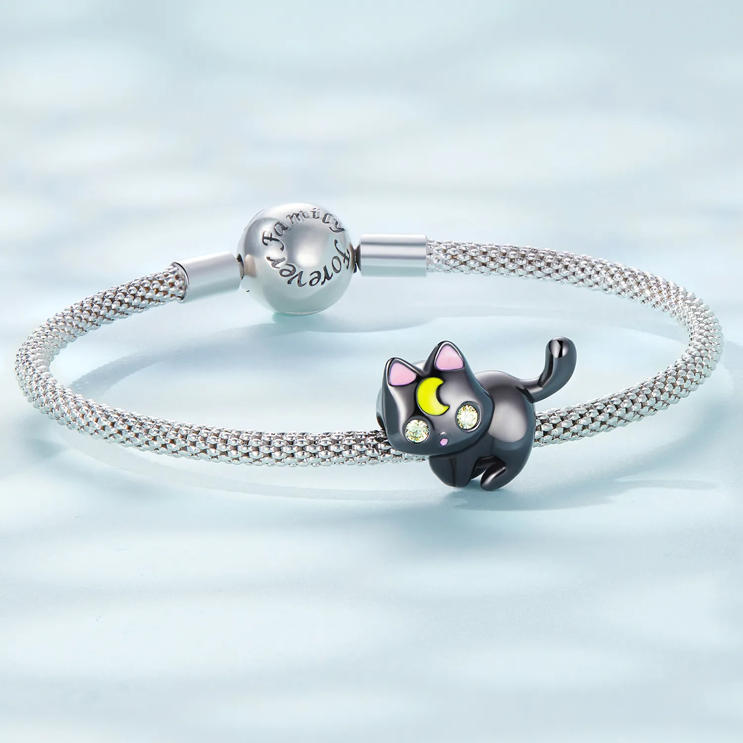 Pandora Style Moon Cat Charm - SCC2386