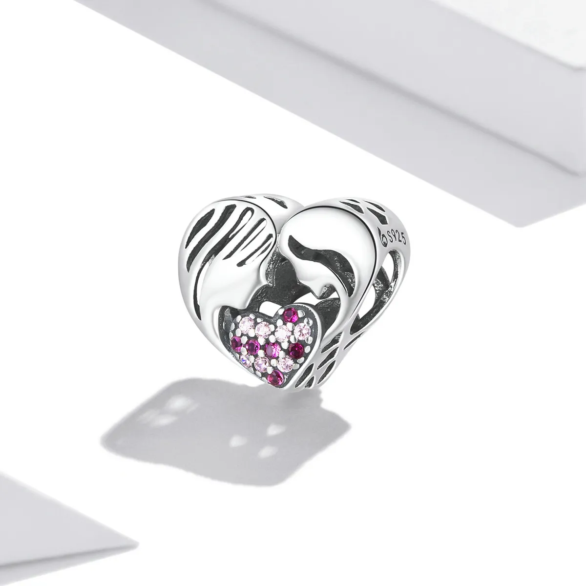 Pandora Style Mother and Daughter Love Silhouette Charm - BSC575