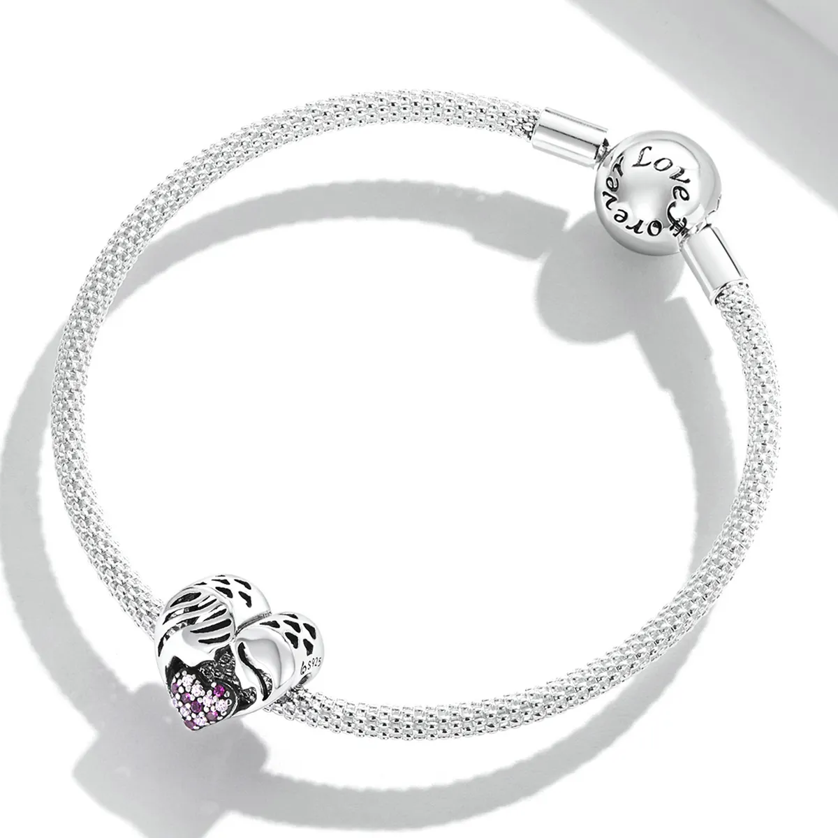 Pandora Style Mother and Daughter Love Silhouette Charm - BSC575