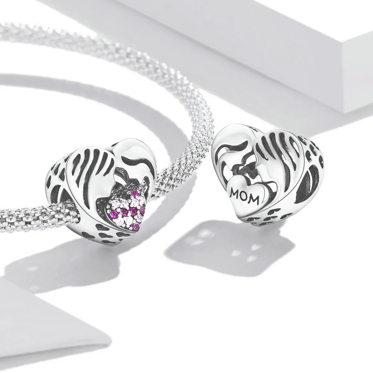 Pandora Style Mother and Daughter Love Silhouette Charm - BSC575