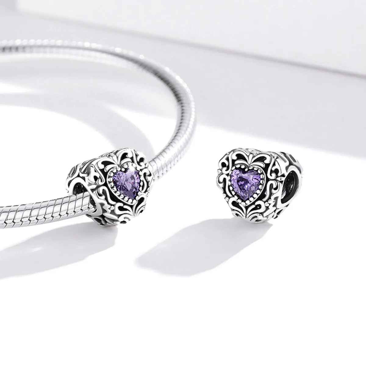 Pandora Style Mysterious Heart Charm - SCC1929