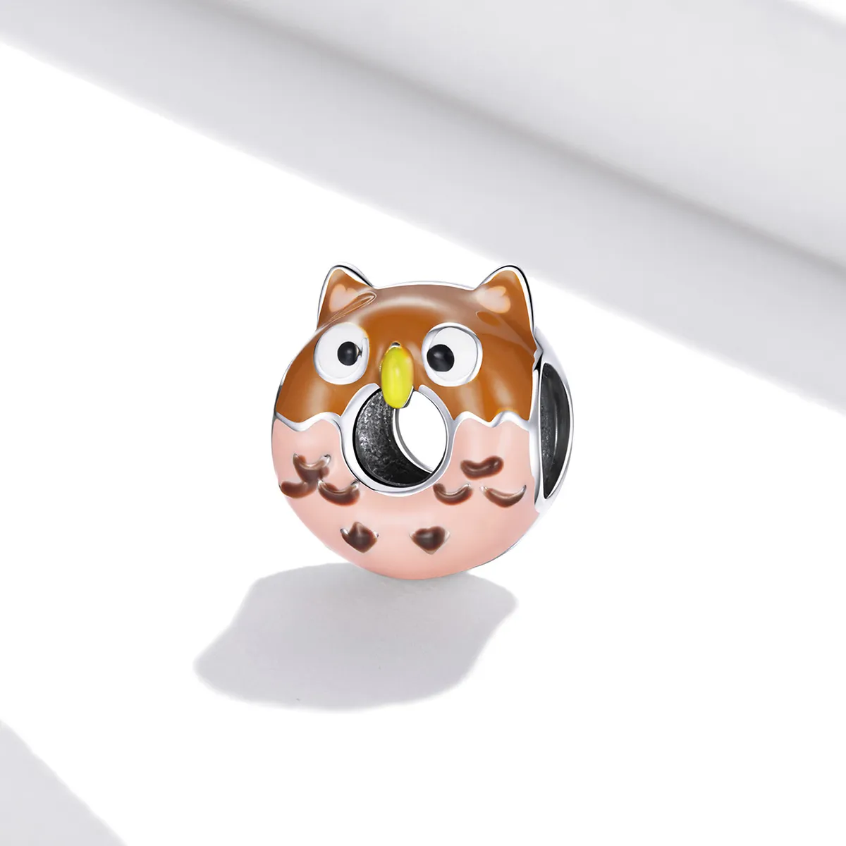 Pandora Style Owl Donuts Charm - SCC1882