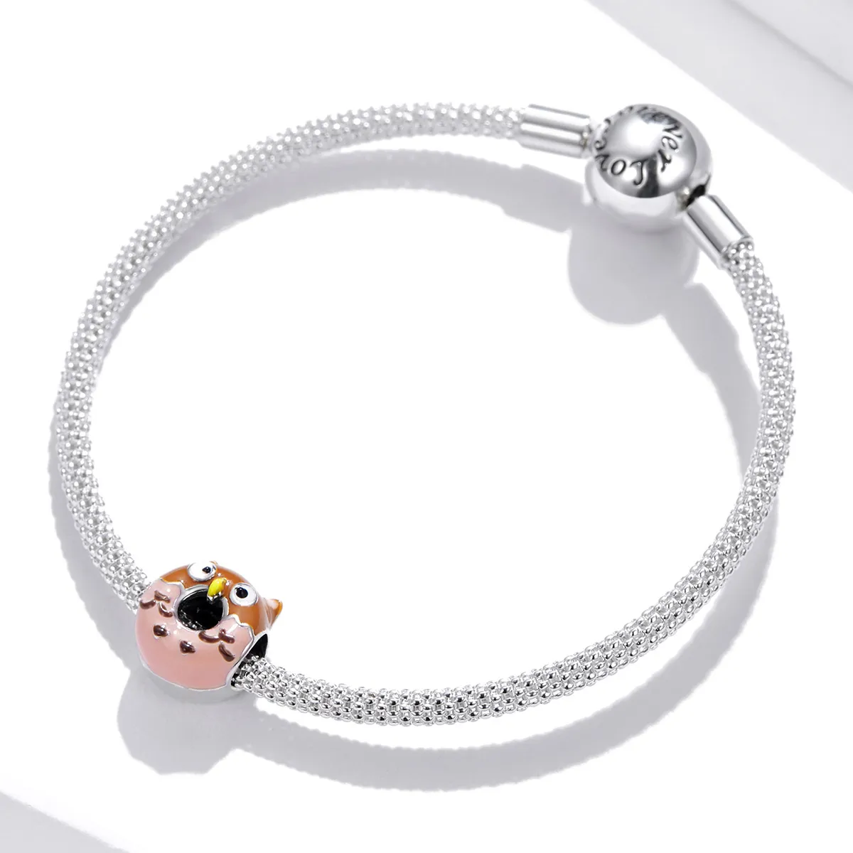 Pandora Style Owl Donuts Charm - SCC1882