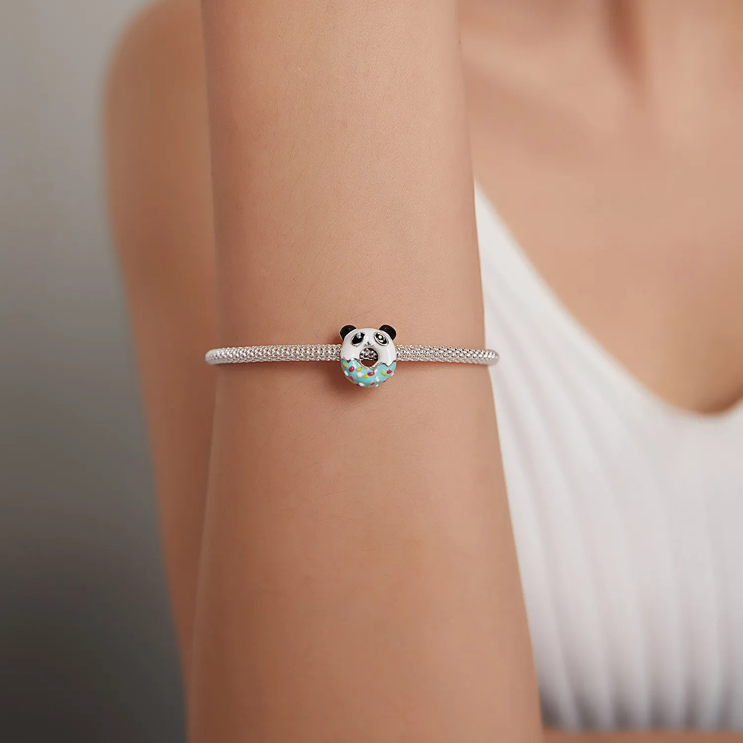 Pandora Style Panda Donuts Charm - SCC1875