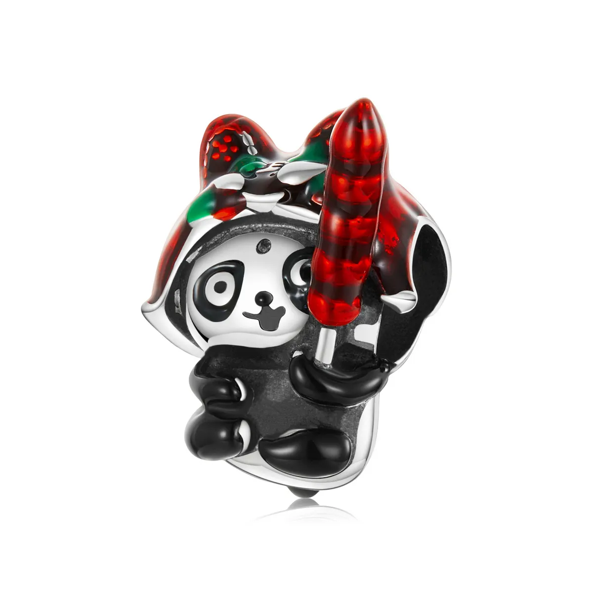 Pandora Style Panda with Tiger Hat Charm - SCC2105