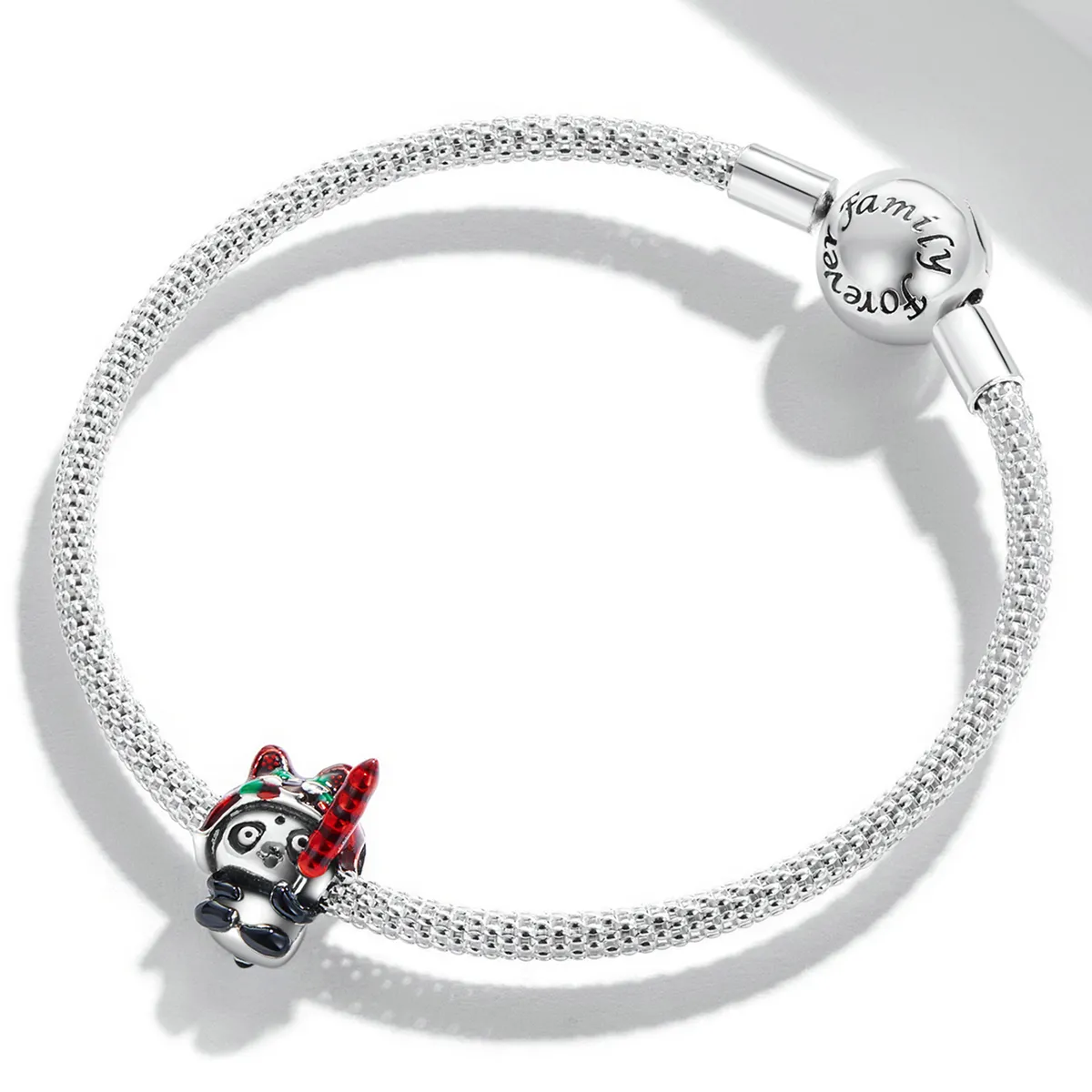 Pandora Style Panda with Tiger Hat Charm - SCC2105