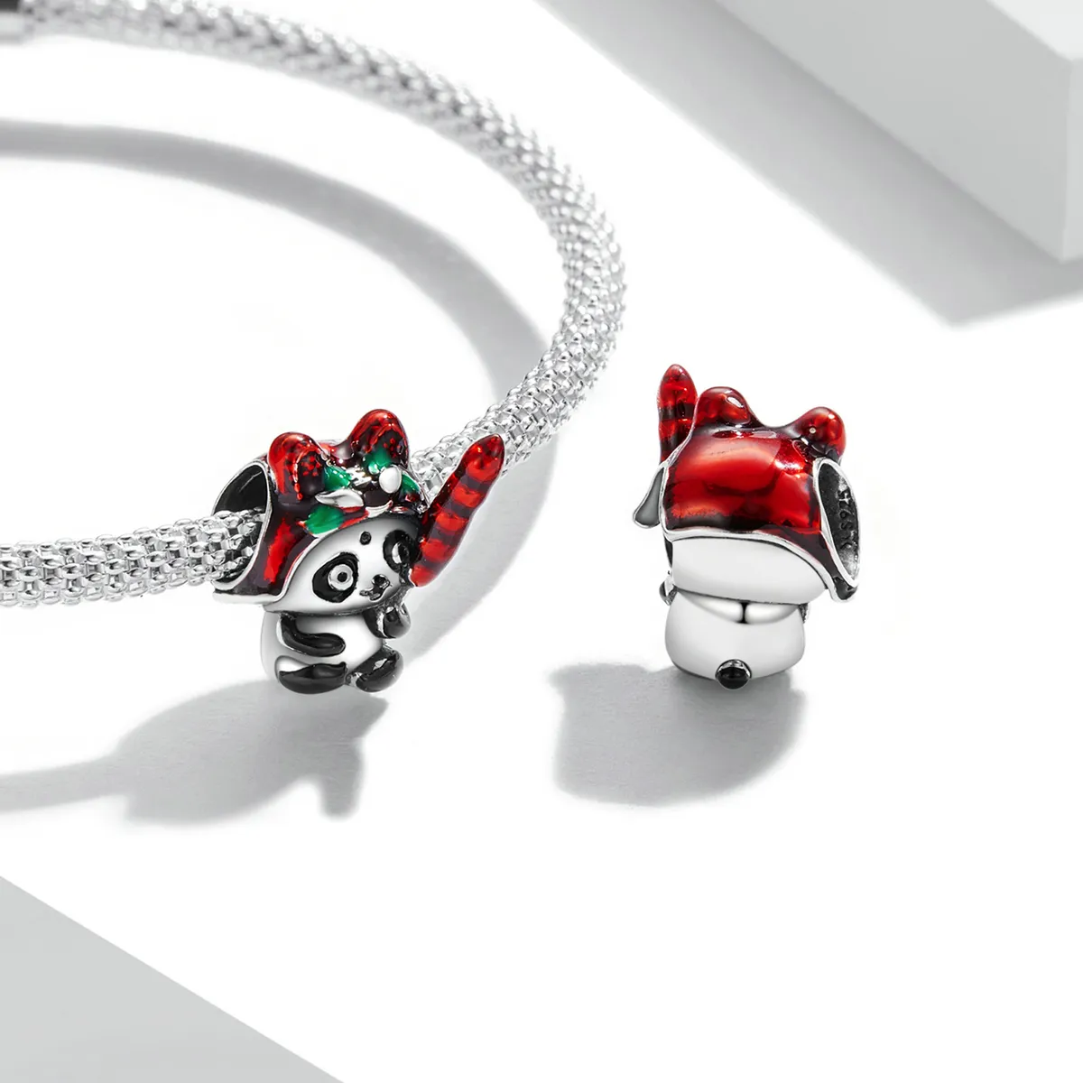 Pandora Style Panda with Tiger Hat Charm - SCC2105