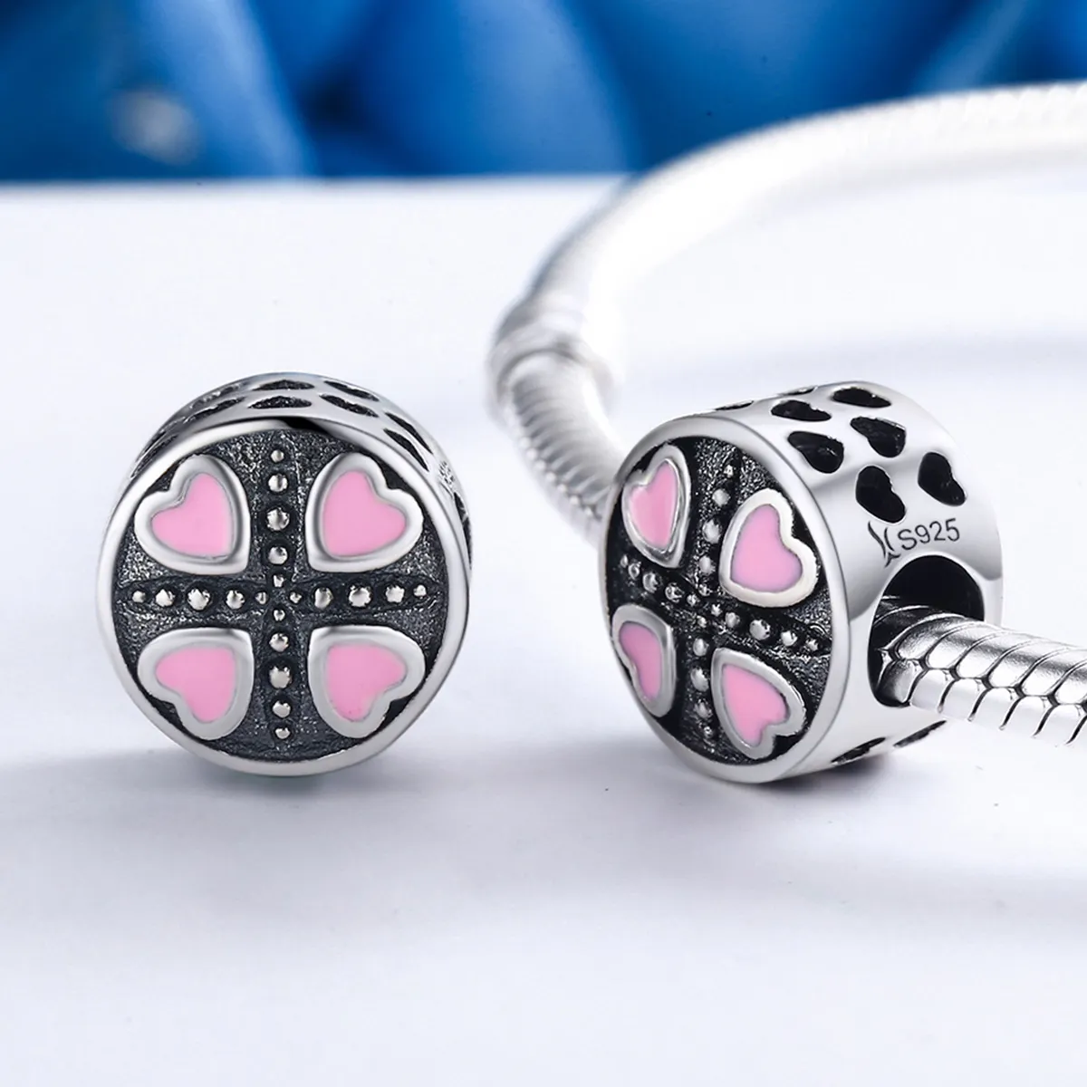 Pandora Style Pink Love Charm - SCC157