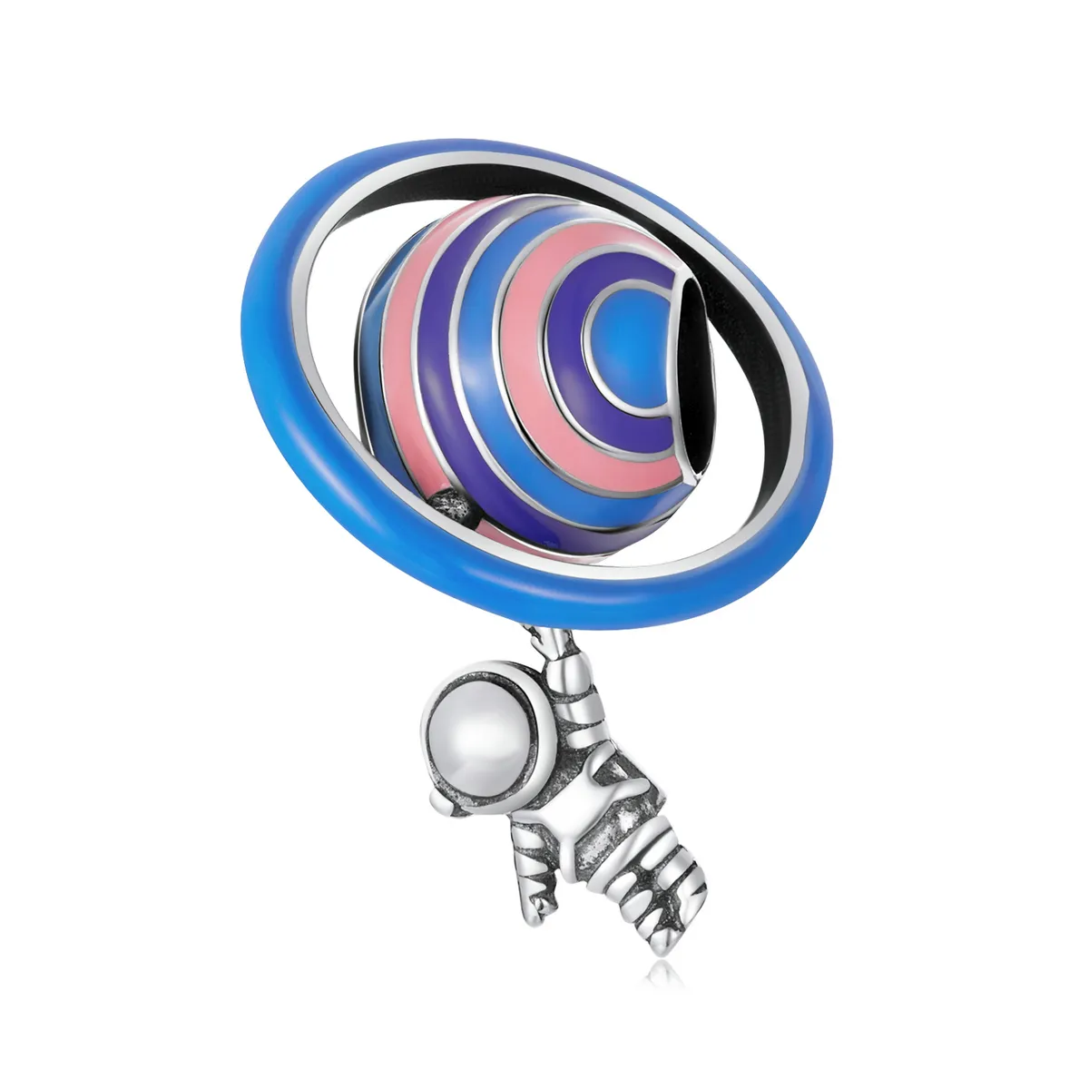 pandora style planet astronaut charm scc2095