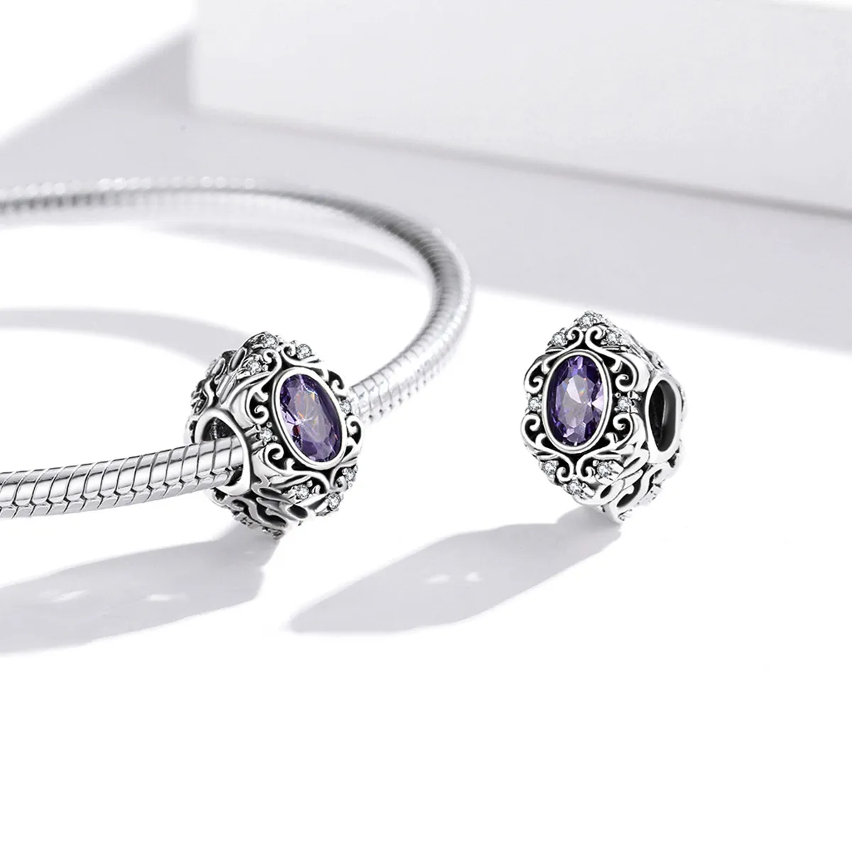 Pandora Style Purple Charm Charm - SCC1928