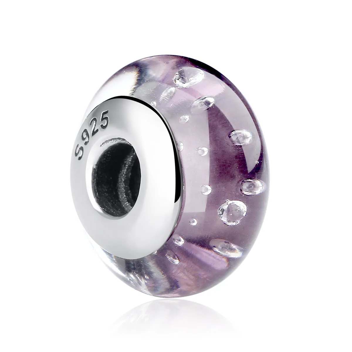 Pandora Style Purple Murano Glass Charm - SCZ001