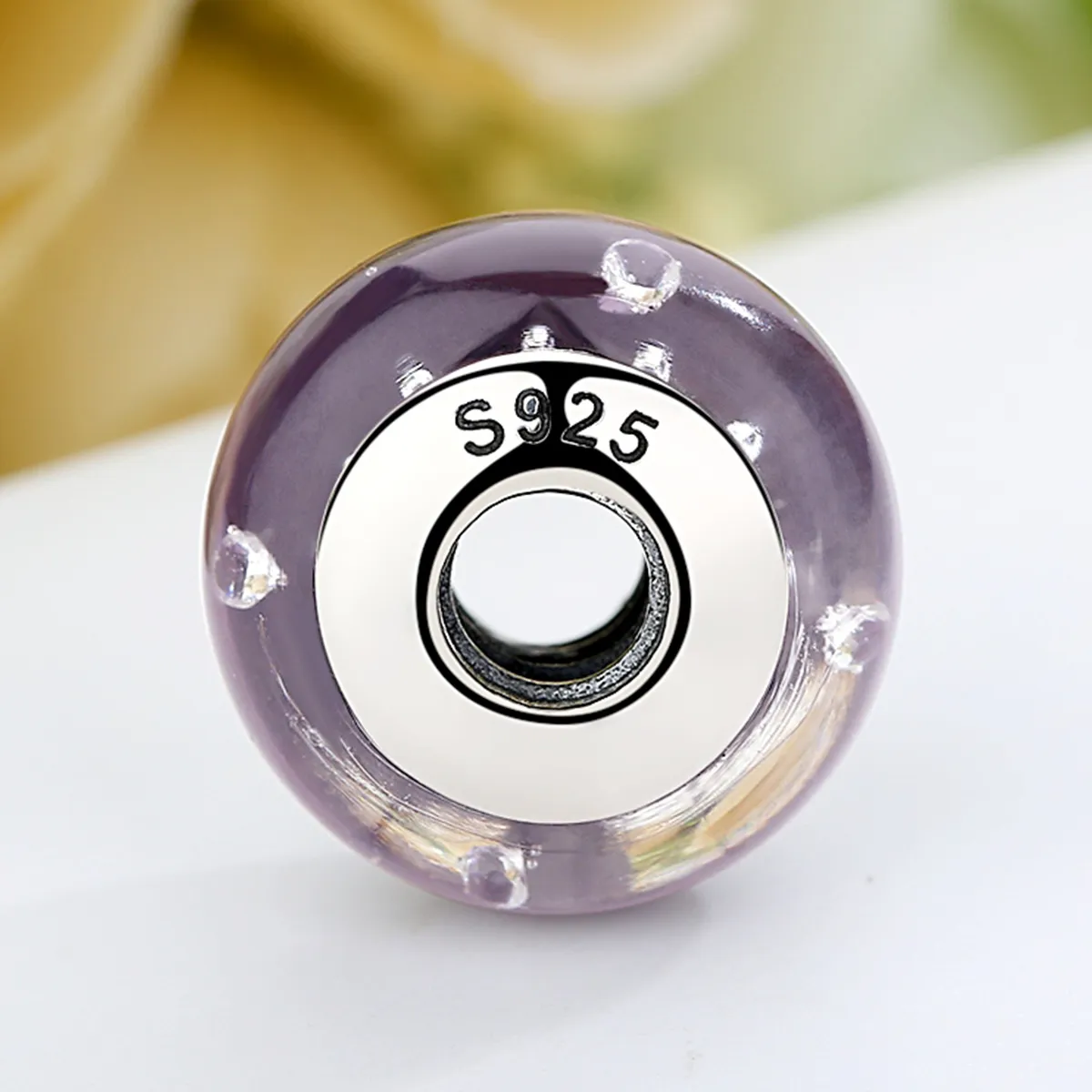 Pandora Style Purple Murano Glass Charm - SCZ001