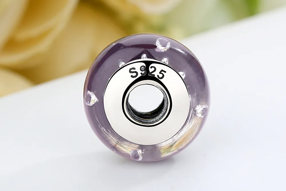 Pandora Style Purple Murano Glass Charm - SCZ001