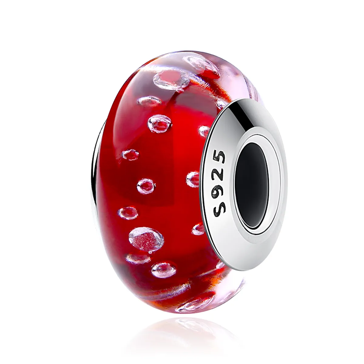 Pandora Style Red Murano Glass Charm - SCZ027