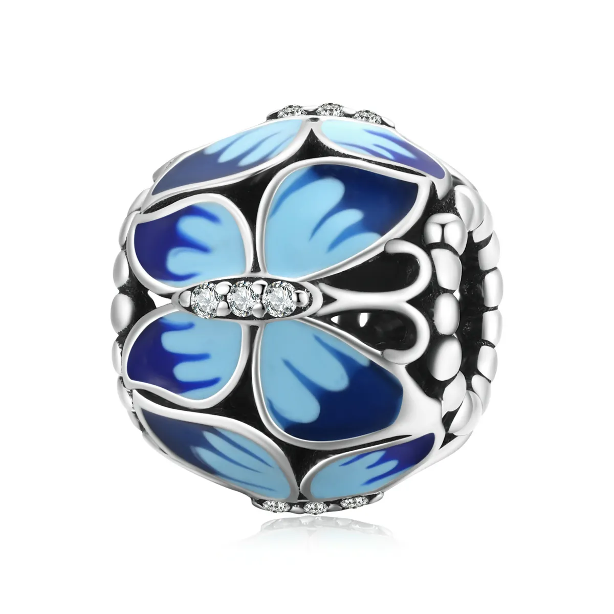 pandora style retro butterfly charm scc1977