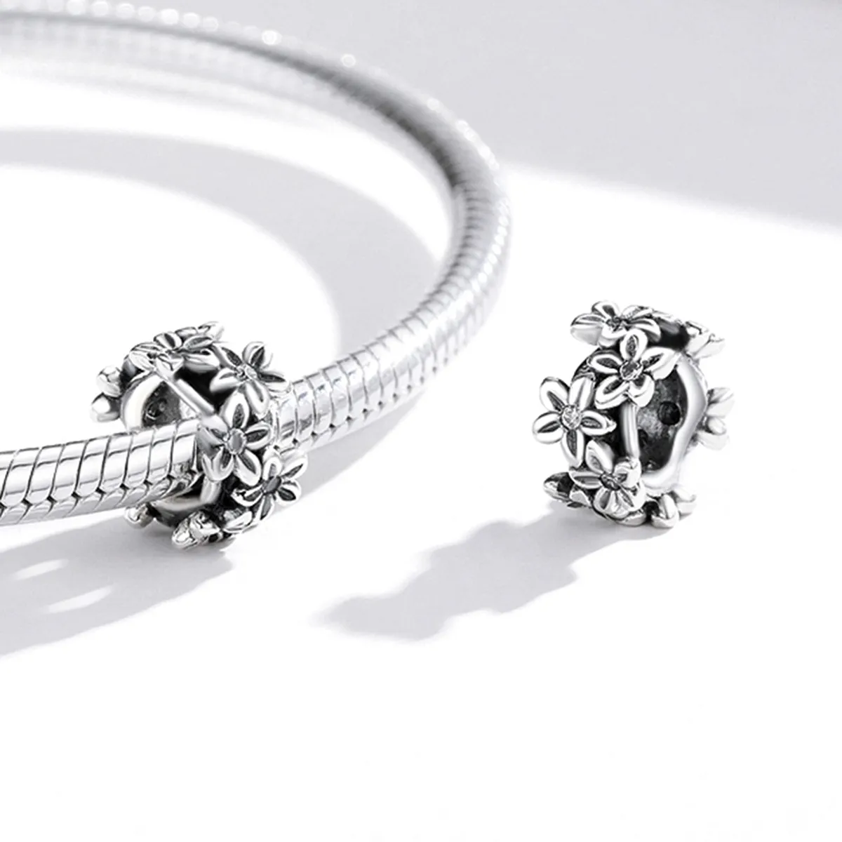 Pandora Style Retro Flowers Charm - SCC1938