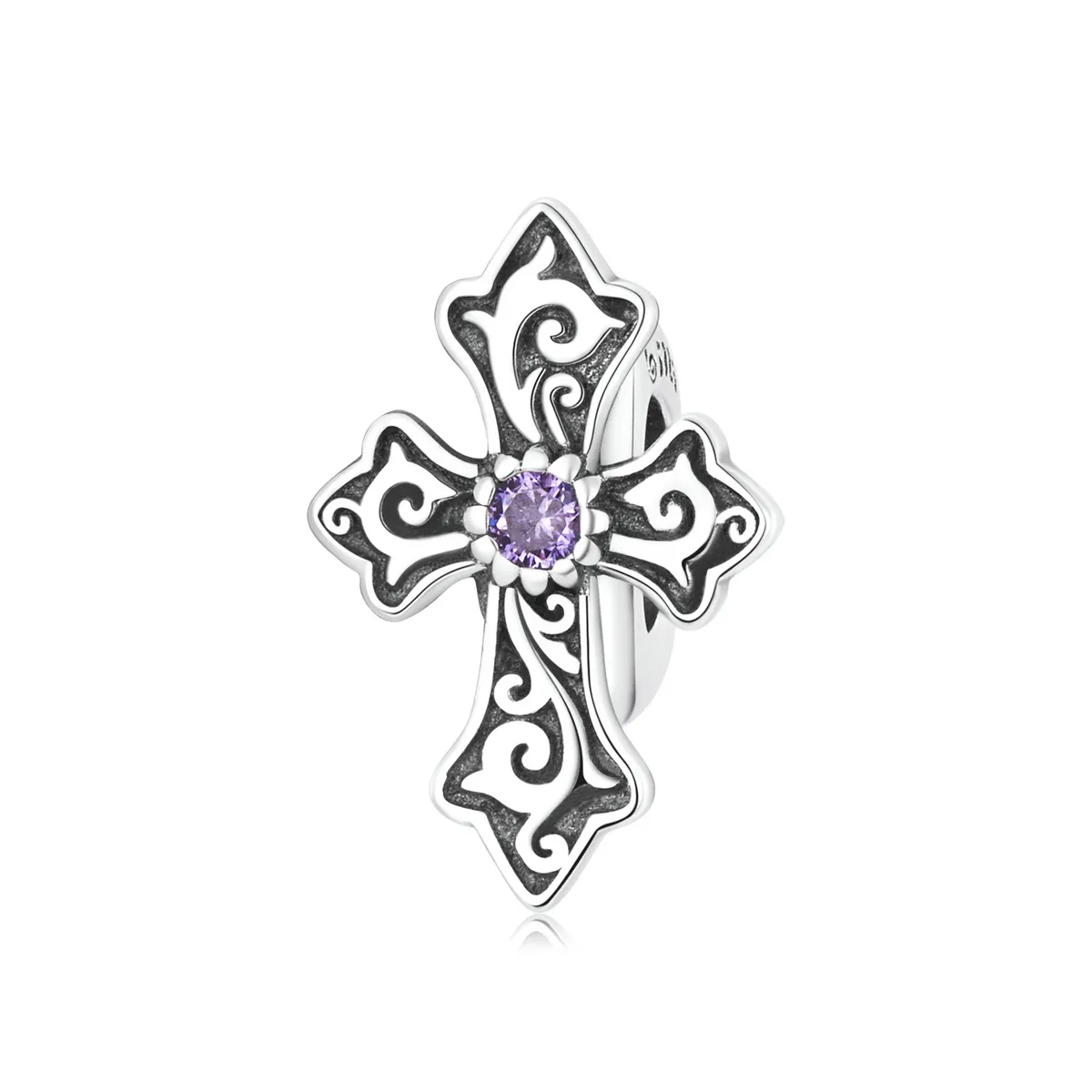 Pandora Style Retro Pattern Cross Charm - BSC583