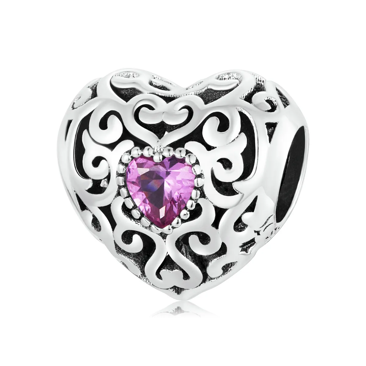 pandora style retro pattern love charm scc2136