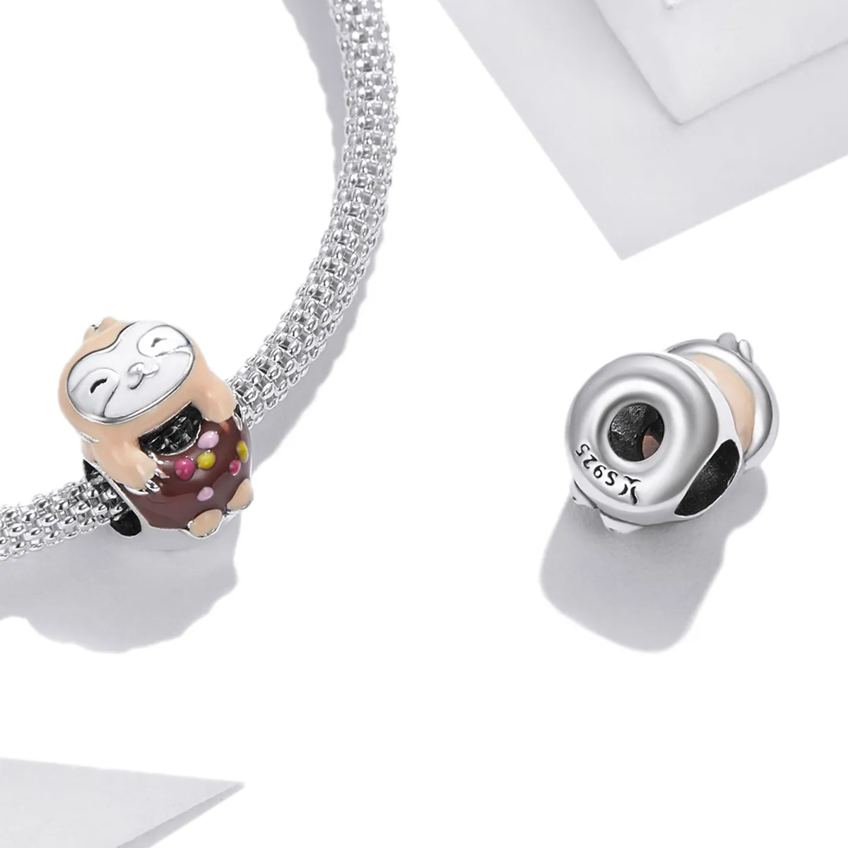 Pandora Style Sloth Donut Charm - SCC1881