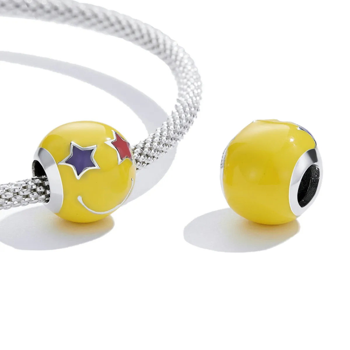 Pandora Style Star Eye Smiley Charm - SCC2190