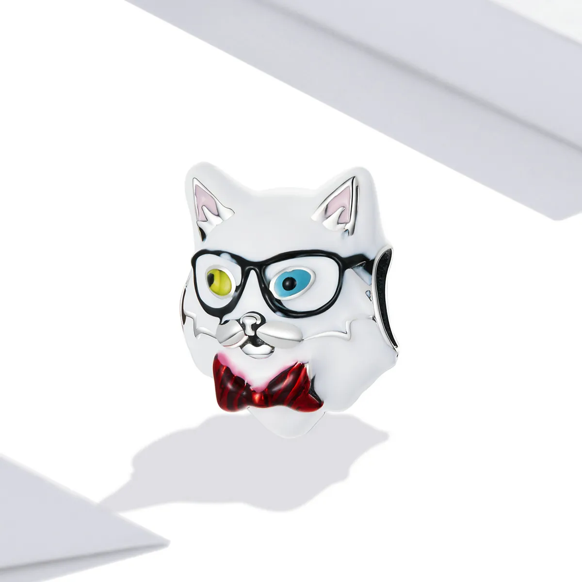 Pandora Style White Cat Charm - SCC2093