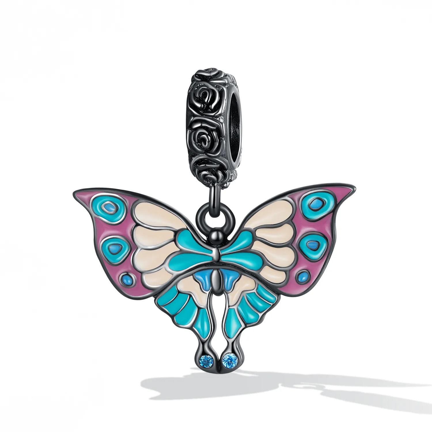 Pandora Style Artistic Butterfly Dangle - SCC2240