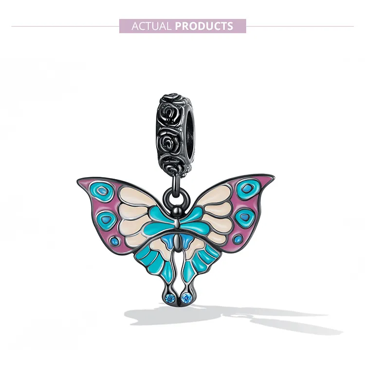 Pandora Style Artistic Butterfly Dangle - SCC2240