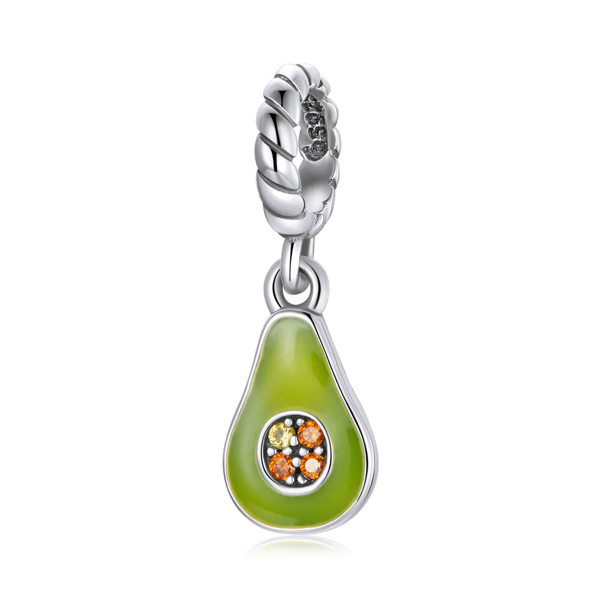 Pandora Style Avocado Dangle - BSC472