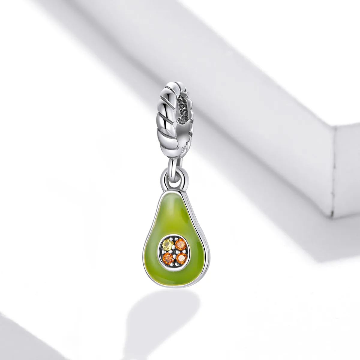 Pandora Style Avocado Dangle - BSC472