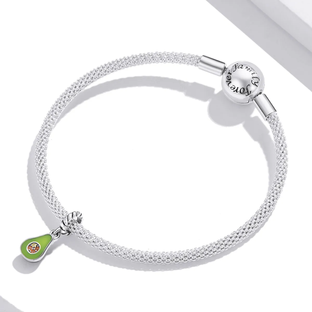 Pandora Style Avocado Dangle - BSC472